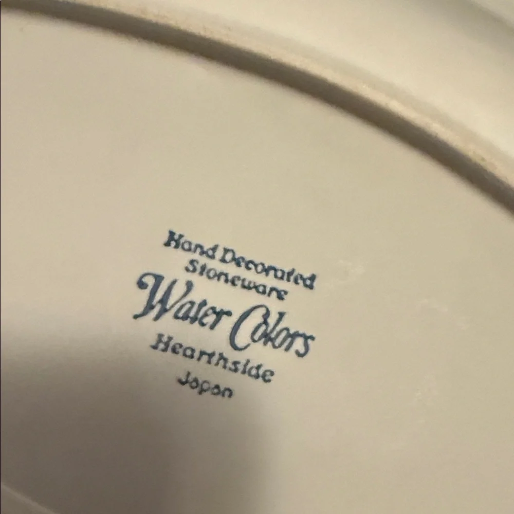 Cream and Tan Stoneware Serving Dish